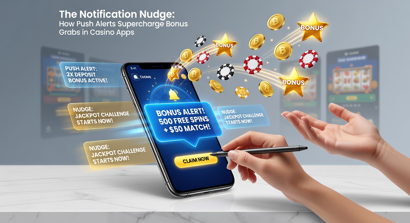 Smartphone-Bildschirm mit poppigem Push-Alert für einen limitierten Casino-Bonus in einer App